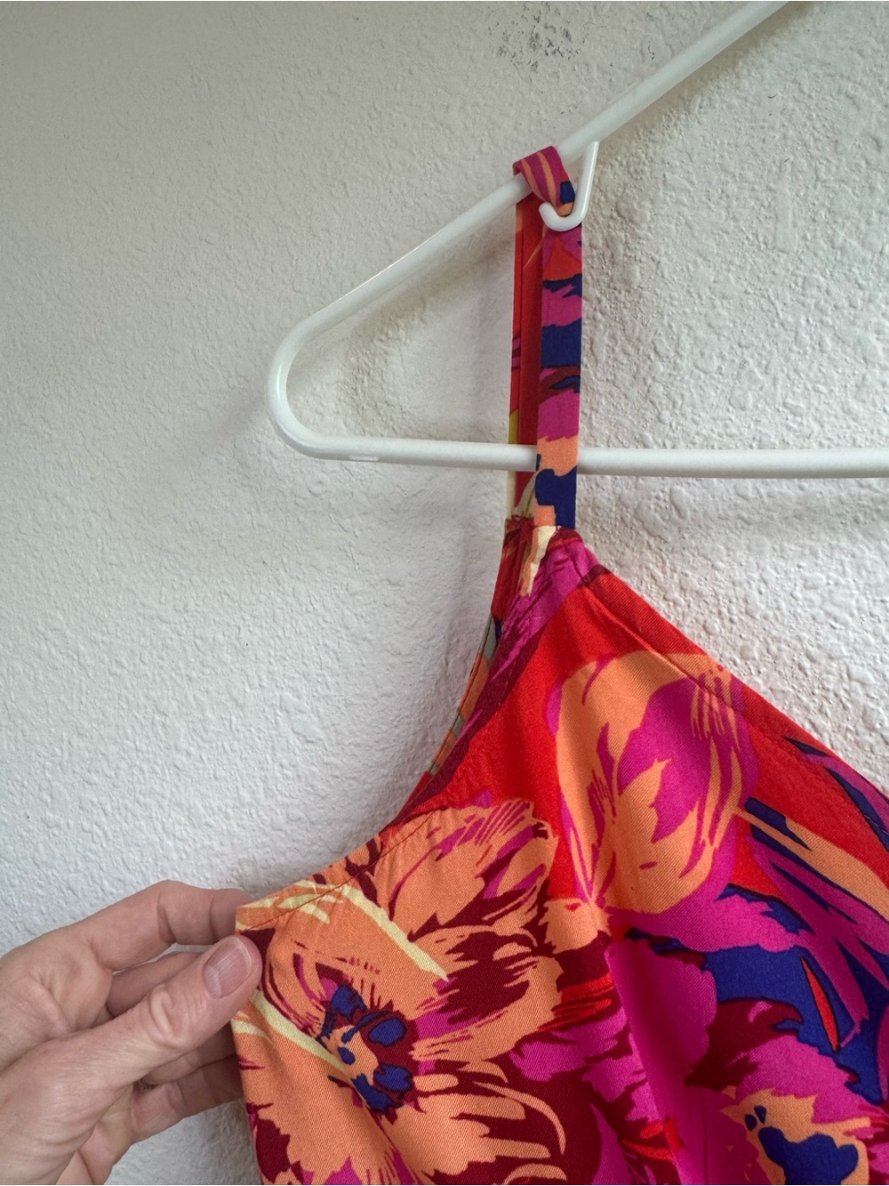 MSK Tie Front Tropical Romper - Picture 7 of 10